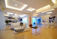 false ceiling design for rectangular living room