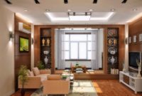 false ceiling design for rectangular living room