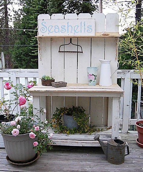 horrifying timber potting bench #pottingbenchideas #benchdesign #pottingbench #benchideas