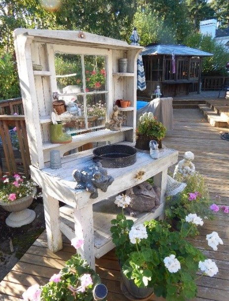 imposing the potting bench #pottingbenchideas #benchdesign #pottingbench #benchideas