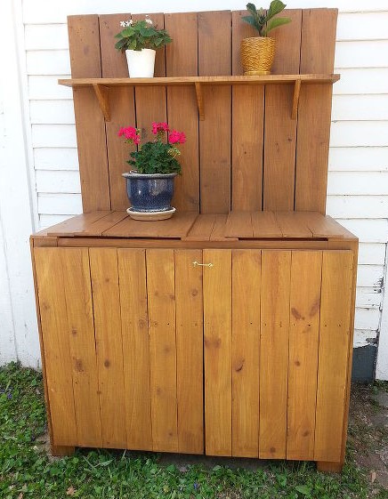 formidable wooden planter bench #pottingbenchideas #benchdesign #pottingbench #benchideas