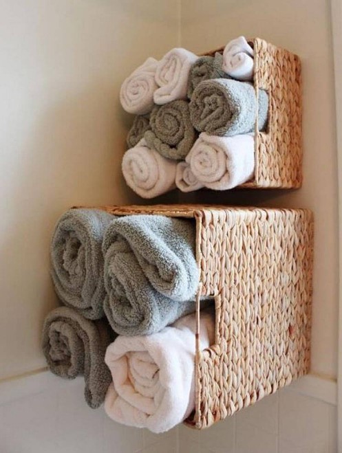 Beautiful 30 bathroom storage ideas #bathroomstorageideas #bathroomideas #bathroom #halfbathroom