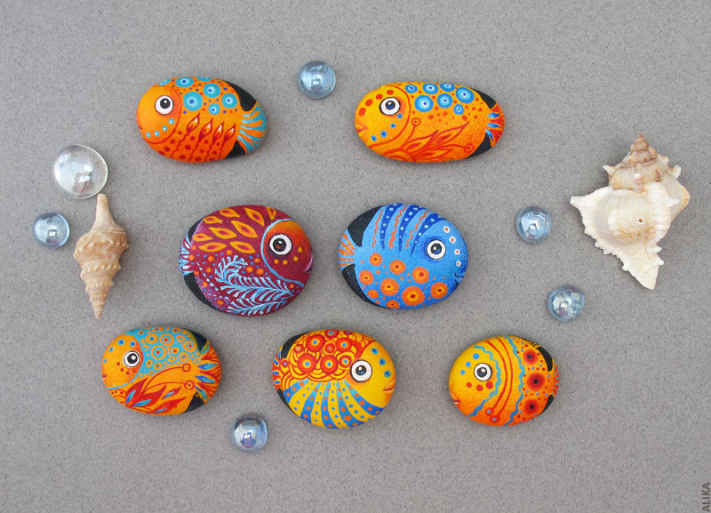 Best Fish Painted Rocks Ideas