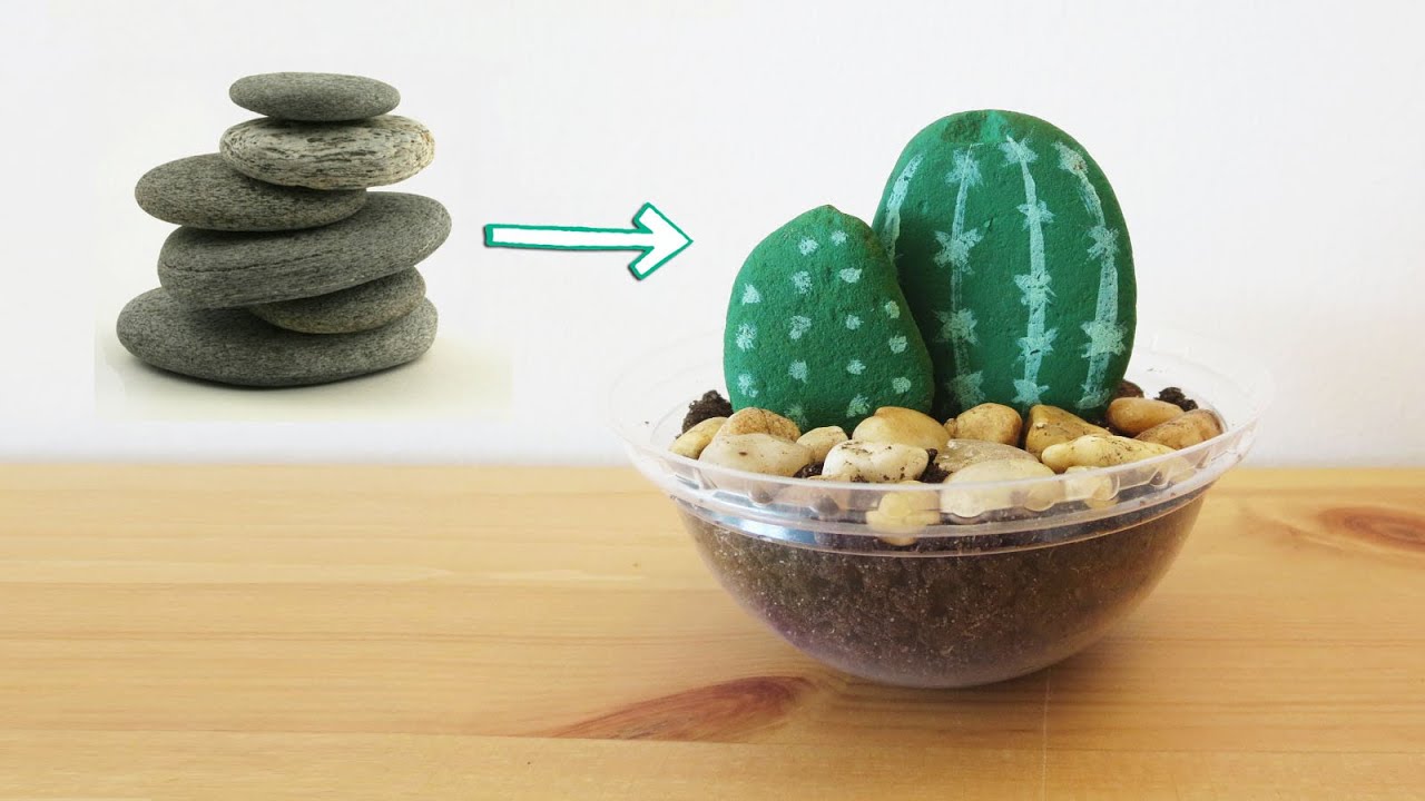 Best Cactus Painted Rocks Ideas