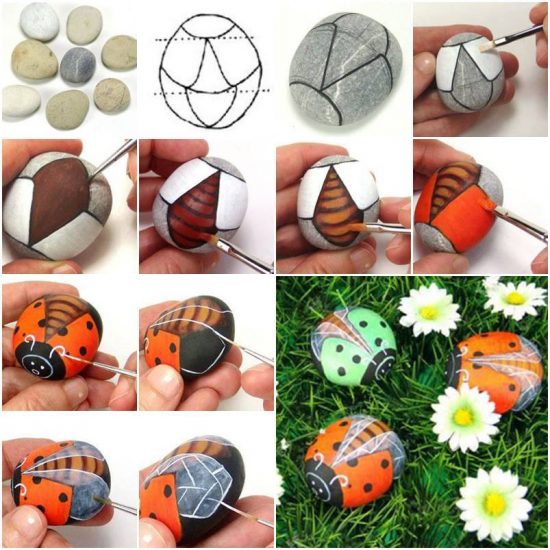 Ladybug Painted Rocks Ideas | How to Make It