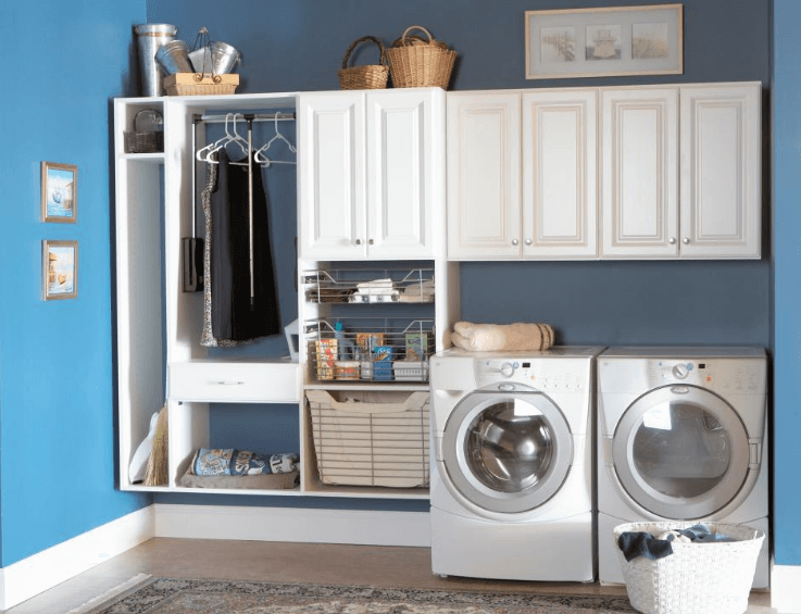 Creative Basement Laundry Room Design for Small Space